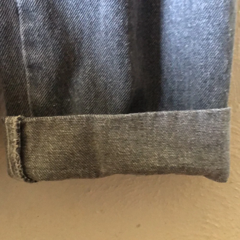 Gray cactus 🌵 overalls with front pocket panels; hidden buttons are intact. - Picture 11 of 16